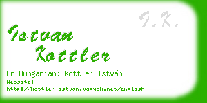 istvan kottler business card